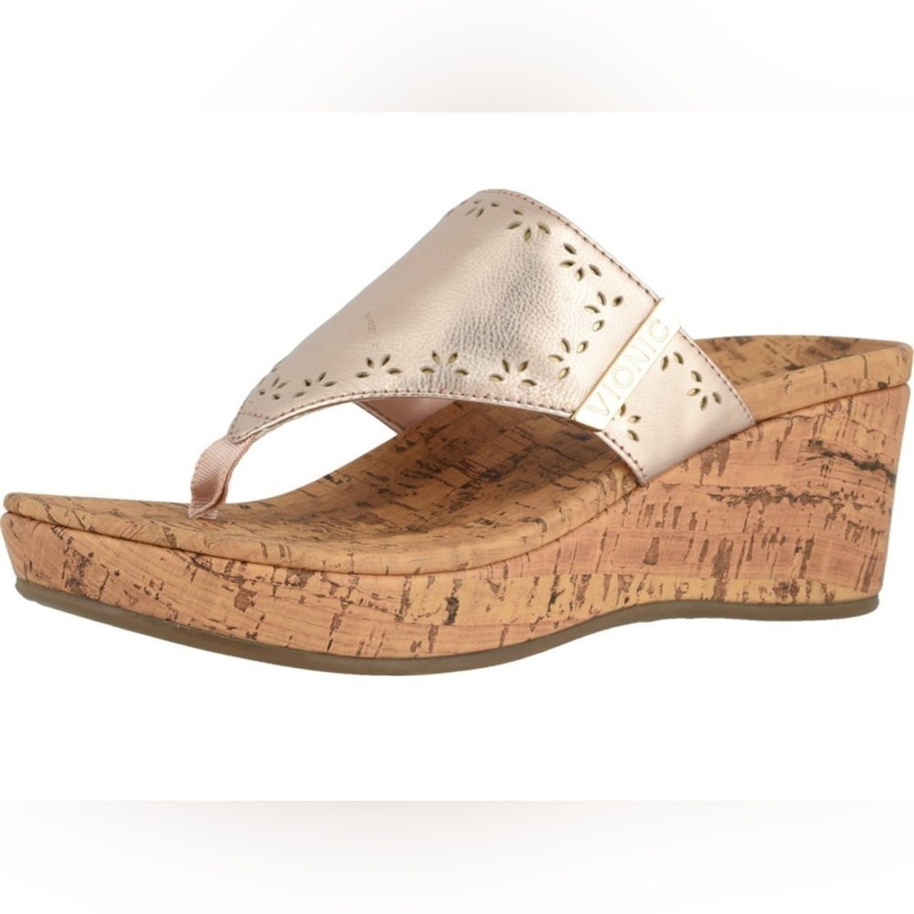 VIONIC Women's Anitra Wedge Sandals Platform Orthotic Arch Support Size 7